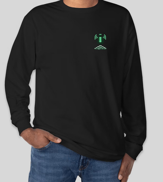 TBI Authentic Long Sleeve T‑shirt - Embroidered - Black