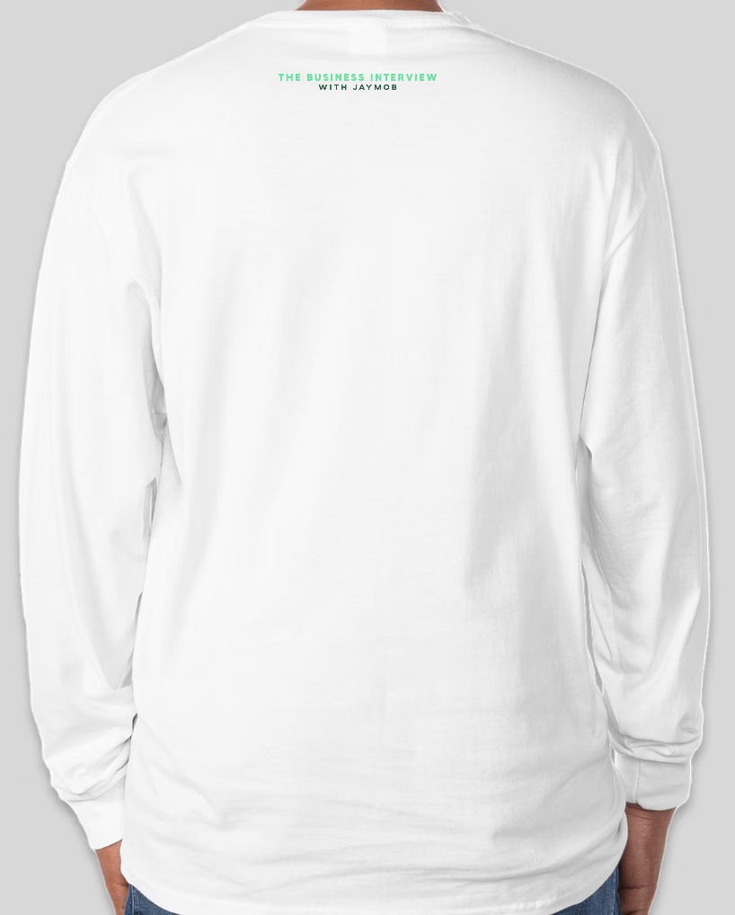 TBI Authentic Long Sleeve T‑shirt - Embroidered - White