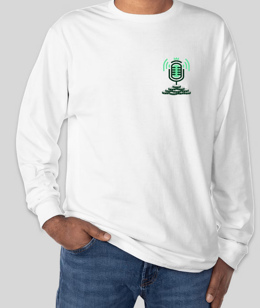 TBI Authentic Long Sleeve T‑shirt - Embroidered - White